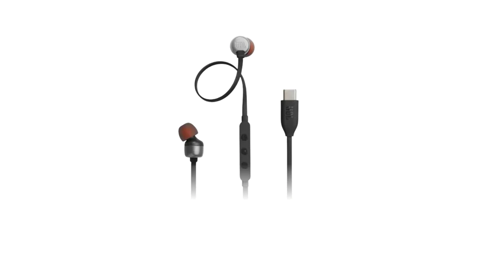 אוזניות חוטיות טייפ סי | JBL T310C | שחור