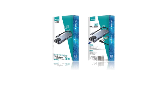 מפצל טייפ סי 5 ב 1 | HDMI/USB/LAN/TYPE-C | נורדיק